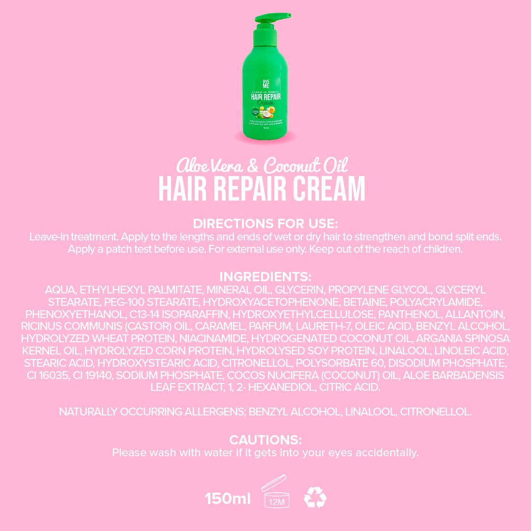 Aloe Vera & Coconut Oil Hair Repair Cream - Give Me Cosmetics US