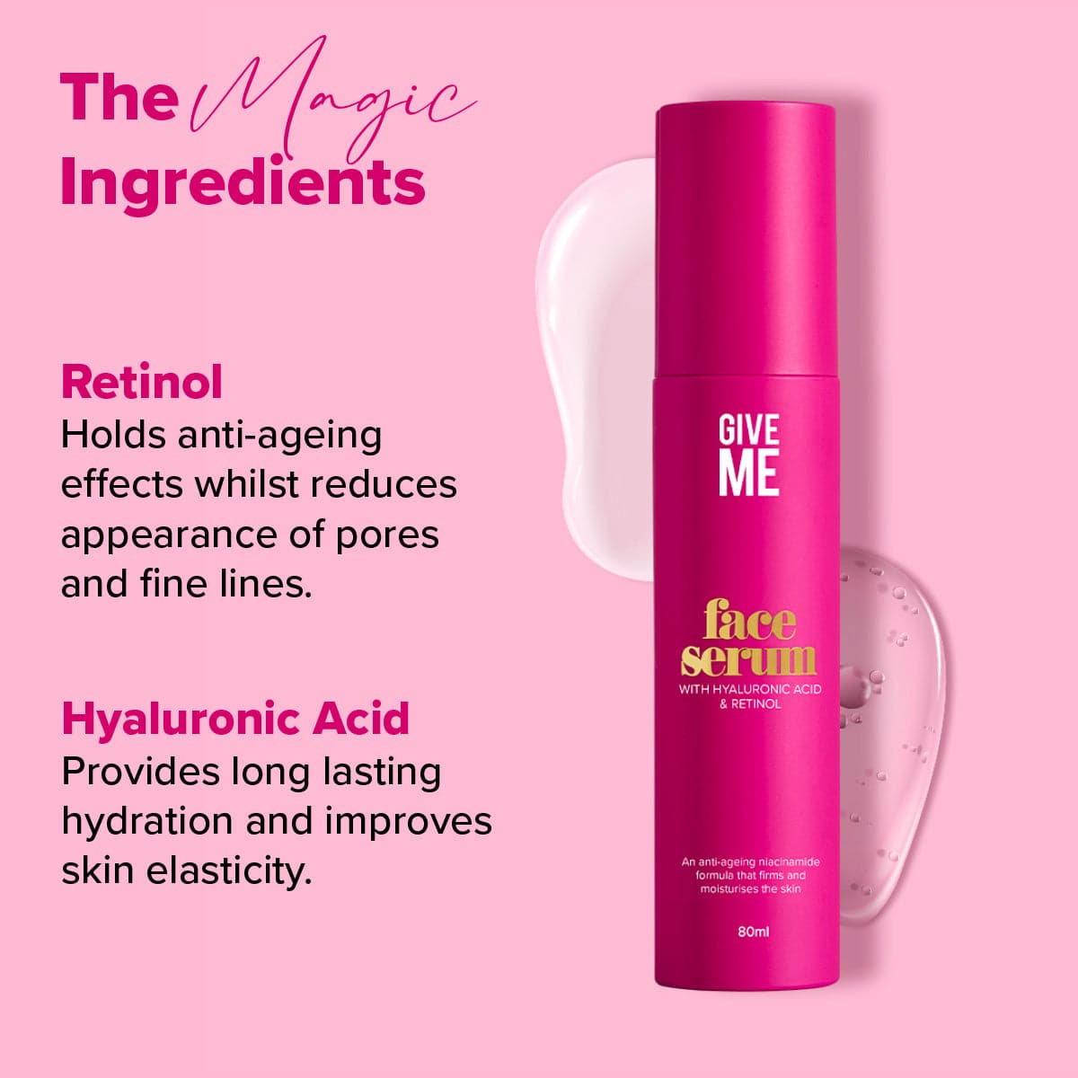 Hyaluronic Acid & Retinol Face Serum - Give Me Cosmetics US