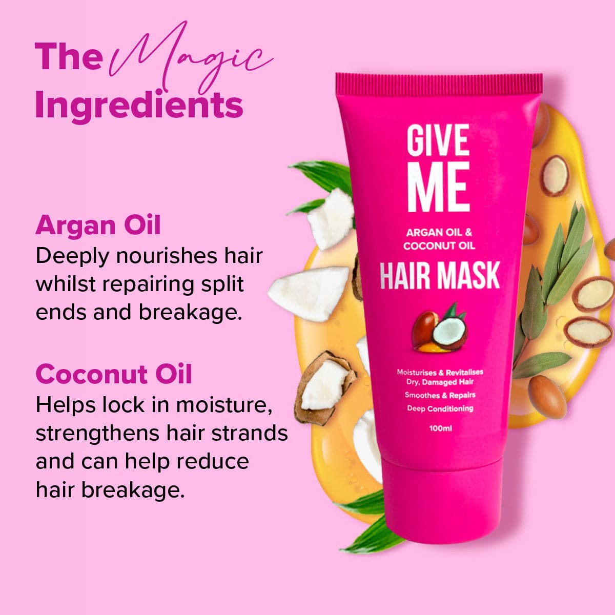 2 x Argan Oil & Coconut Oil Hair Mask - Give Me Cosmetics US