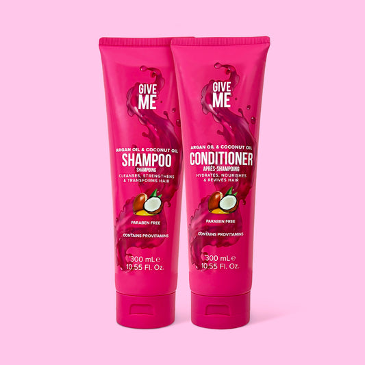 Nourishing Shampoo & Conditioner Bundle - Argan Oil & Coconut Oil (Worth £13.98)