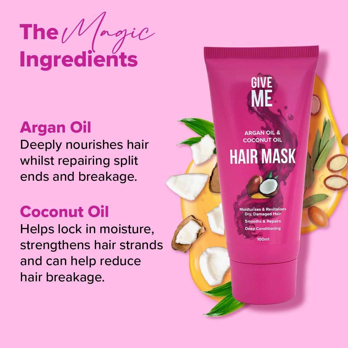 Argan Oil & Coconut Oil Deep Conditioning Hair Mask - Give Me Cosmetics