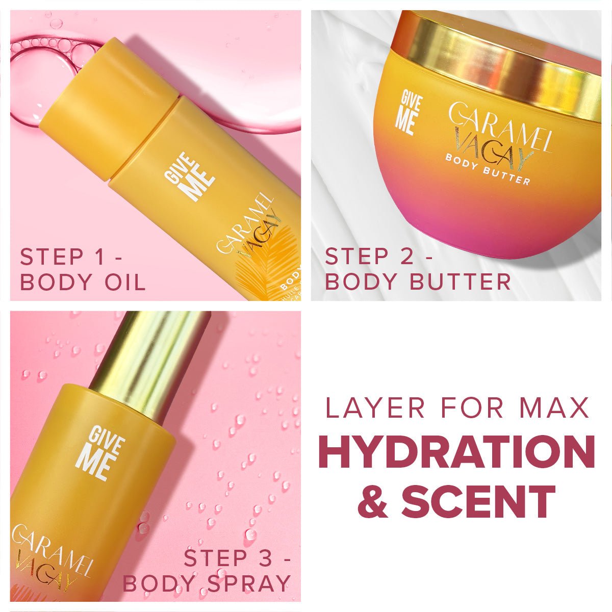 Caramel Vacay Drenched Bodycare Set (Worth £39.97) - Give Me Cosmetics
