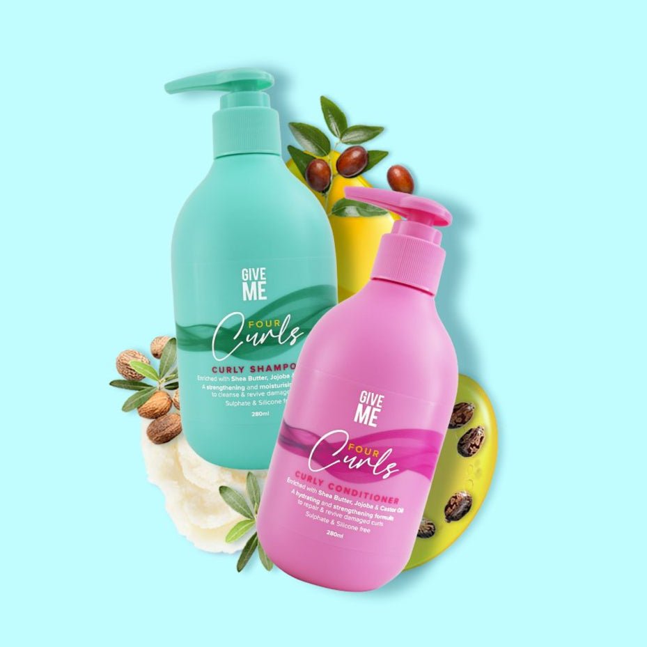 Four Curls Moisturising Shea Butter Shampoo & Conditioner Bundle (Worth £13.98) - Give Me Cosmetics