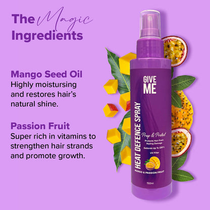 Heat Defence Spray - Mango & Passion Fruit - Give Me Cosmetics
