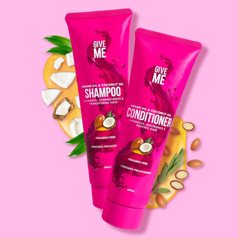 Nourishing Shampoo & Conditioner Bundle - Argan Oil & Coconut Oil (Worth £13.98) - Give Me Cosmetics