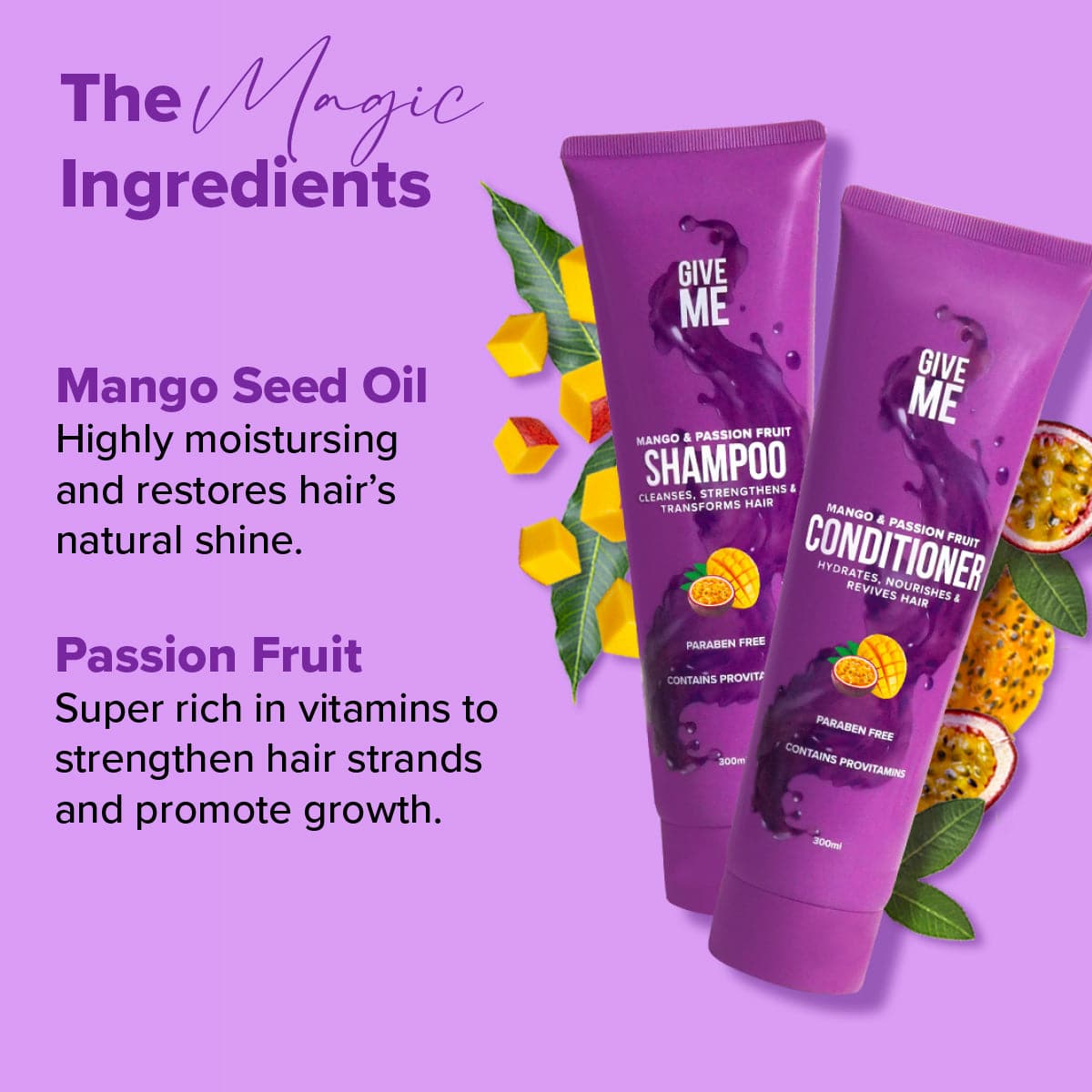 Nourishing Shampoo & Conditioner Bundle - Mango & Passion Fruit (Worth £13.98)