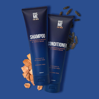 Sandalwood & Tonka Bean - Shampoo & Conditioner For Men (Worth £13.98) - Give Me Cosmetics